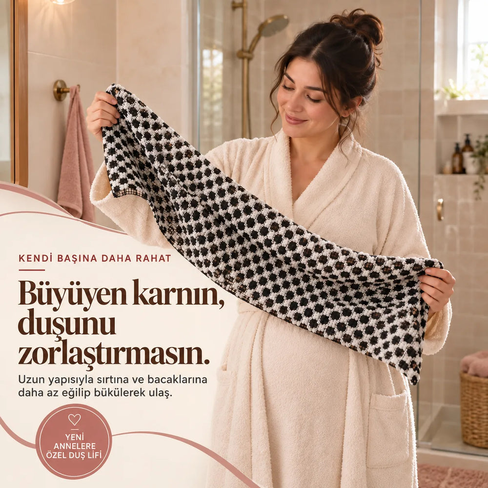 Hamilelikte daha rahat duş için Towelio ürün anlatımı